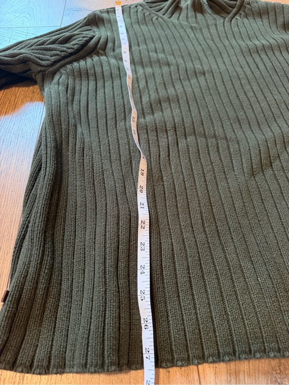 EUC Lauren Ralph Lauren Olive Green Ribbed Mock Neck Cotton Sweater Size 3X - Picture 6 of 8